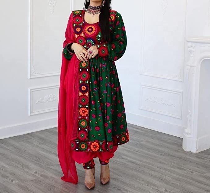 Afghan Kochi Handmade Dress/Clothes Full Embroidery Handwork Afghani Traditional Party Dress Afghan Pashtun Culture Dress Afghan