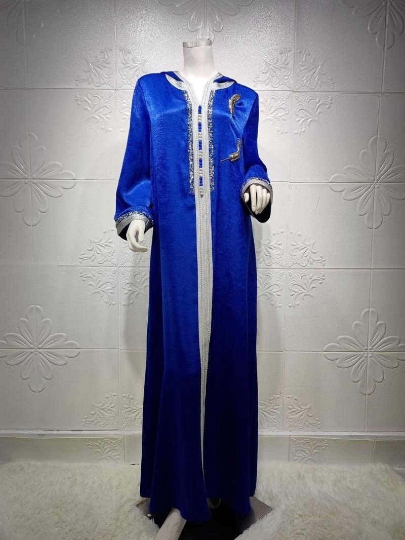 2023 New Islamic Clothing Muslim Women Long Sleeve Tunic Pants dubai abaya 2 Piece Suit dresses