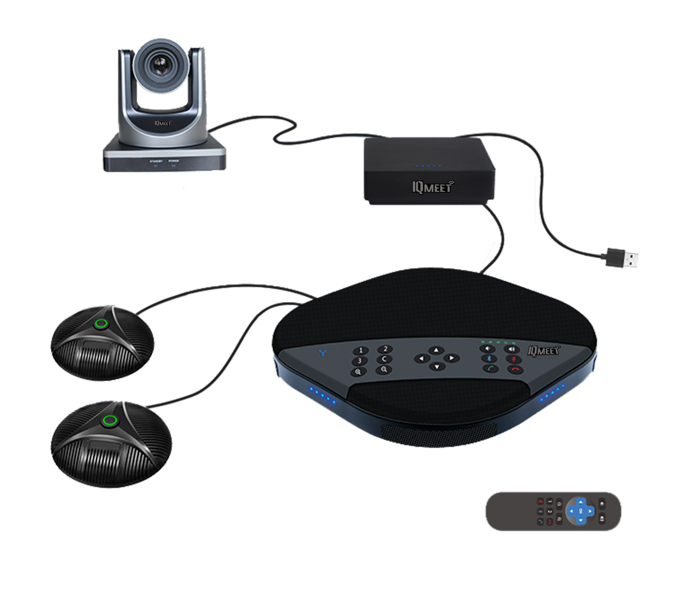 PTZ Conference Rooms System Ultra Hd 4k Video Conference Camera Black Audio Zoom Color Output