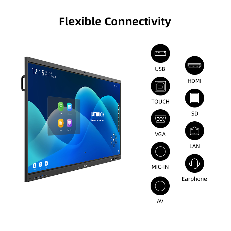 55/65/75/86/98 inch Touch Screen LED Display TV Flat Digital Meet Smart White Interactive Board Panel Price Whiteboard