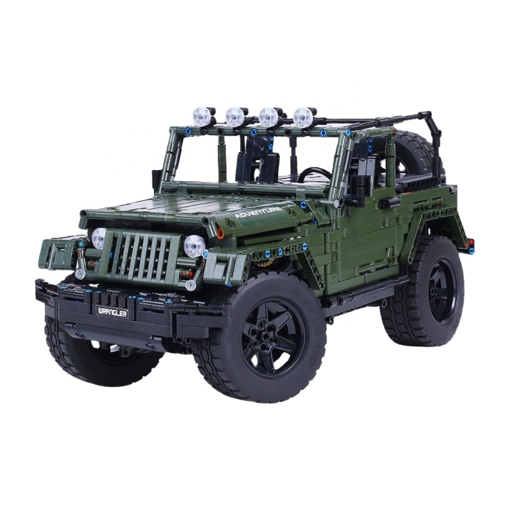 Educational Kids Toys For Jeep Wrangler Off-Road Car Model Children's Puzzle Assembly Of Small Particle Building Blocks Car