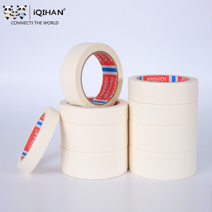 Cream color auto spray 24mm cinta adhesiva crepe paper masking tape