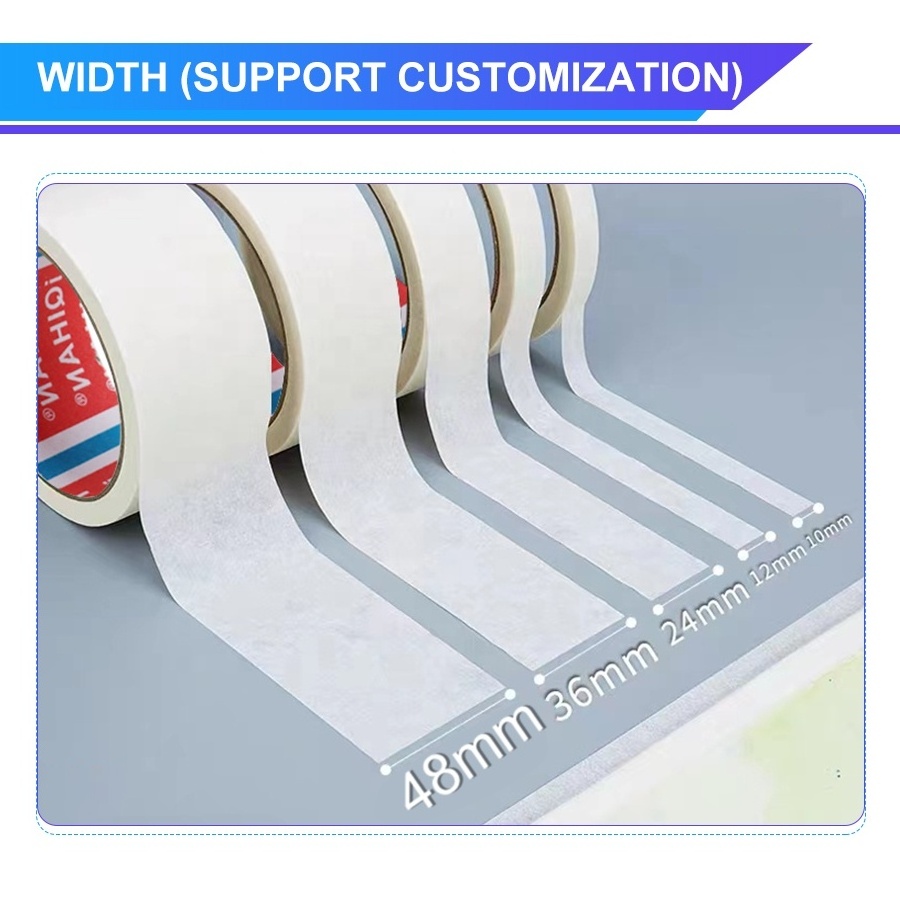 Textured Adhesive Crepe Tools for Drywall Joint Paper Tape Standard Rubber Masking Tape No Printing 10 Pcs Single Side ISO9001