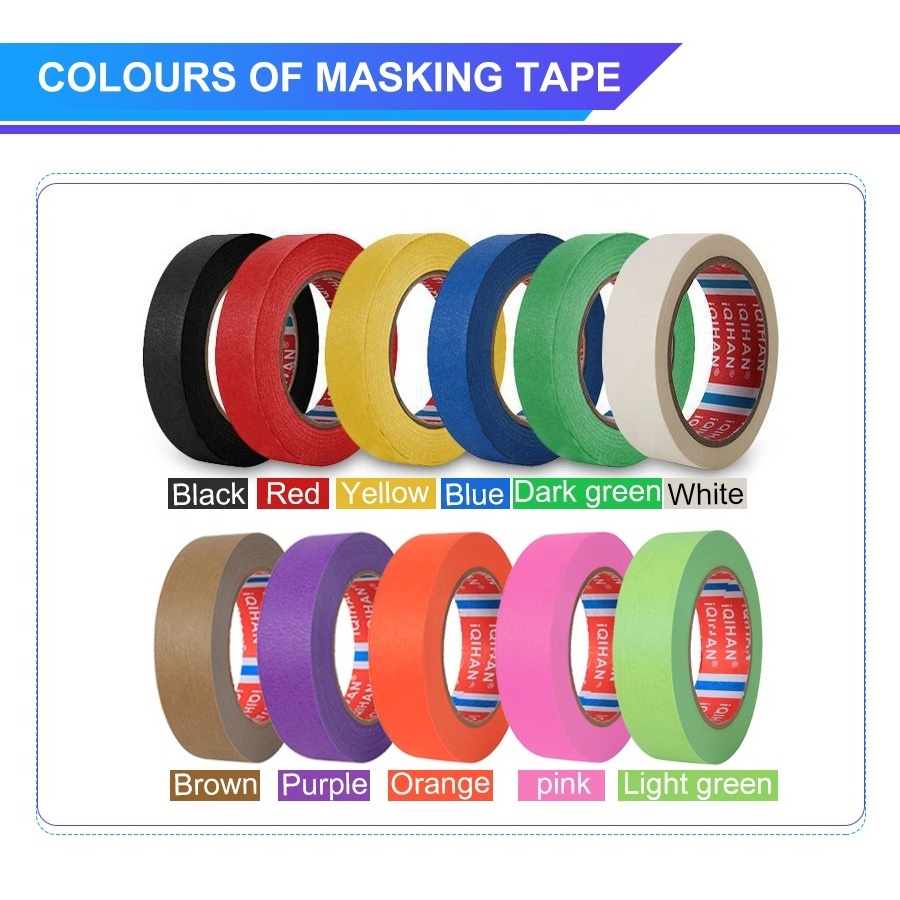 Textured Adhesive Crepe Tools for Drywall Joint Paper Tape Standard Rubber Masking Tape No Printing 10 Pcs Single Side ISO9001