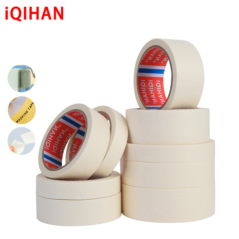 Textured Adhesive Crepe Tools for Drywall Joint Paper Tape Standard Rubber Masking Tape No Printing 10 Pcs Single Side ISO9001