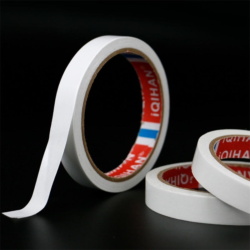 Super Narrow Strong Glue Tissue Two Faces Thin Adhesive Sticky Double Sided Tissue Tape With Solvent Adhesive