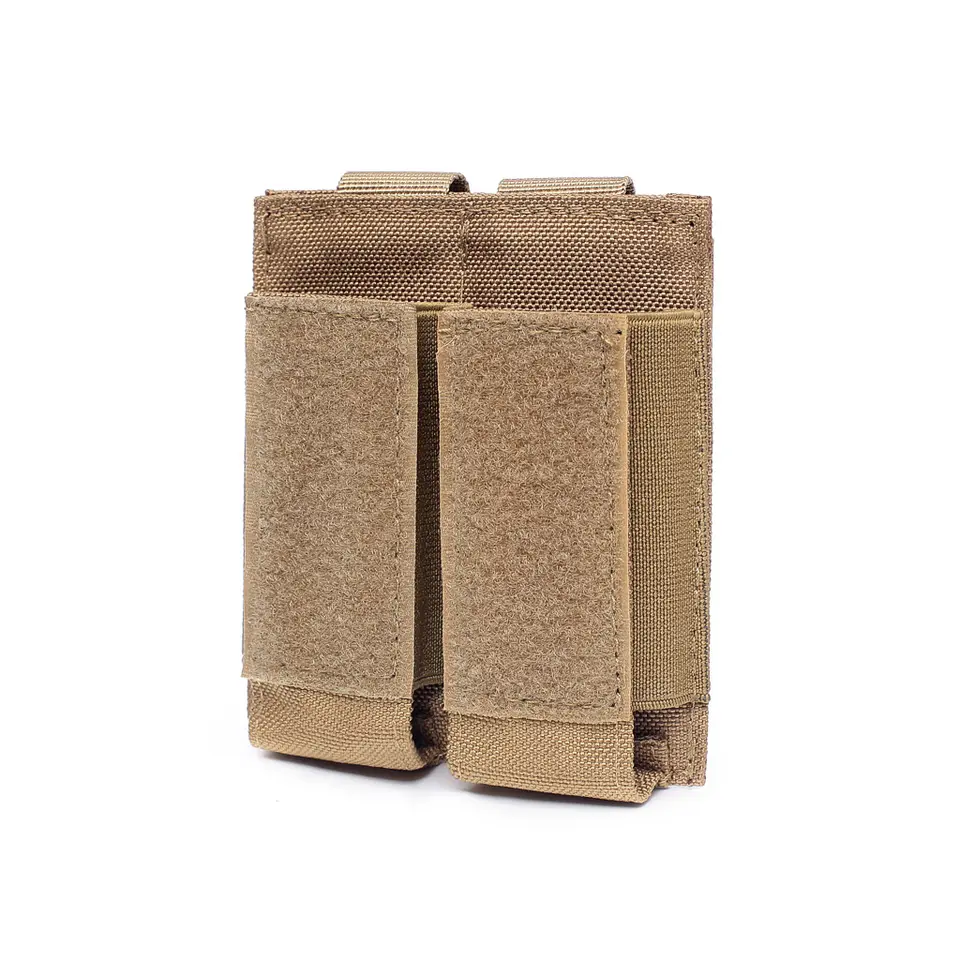 Tactical Double Gun Magazine Pouch with Front Loop Panel Molle Tool Cartridge Holder Mag Pouch