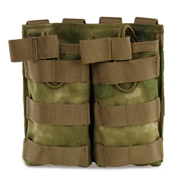 Tactical Nylon Cartridge Holder Double Magazine Pouch Paintball Vest Accessories Molle Mag Carrier