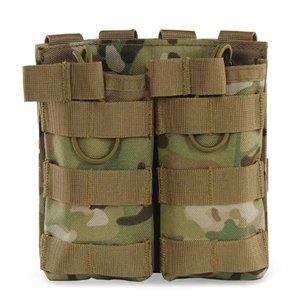 Tactical Nylon Cartridge Holder Double Magazine Pouch Paintball Vest Accessories Molle Mag Carrier