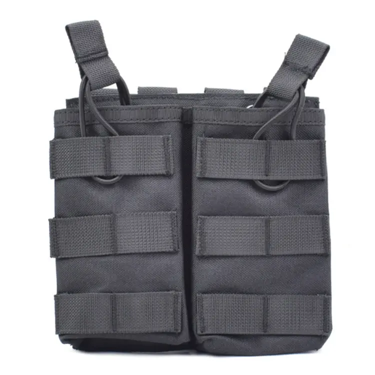 Tactical Nylon Cartridge Holder Double Magazine Pouch Paintball Vest Accessories Molle Mag Carrier