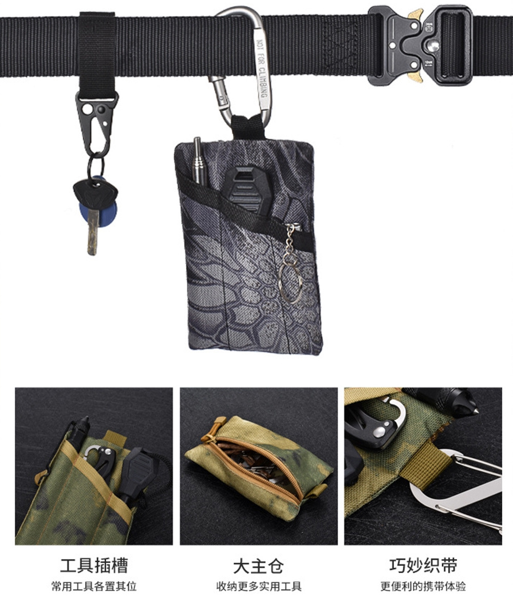 Molle Key Chain hang Waist bag Coin Purse EDC key Knife flashlight accessories Waist Pouch