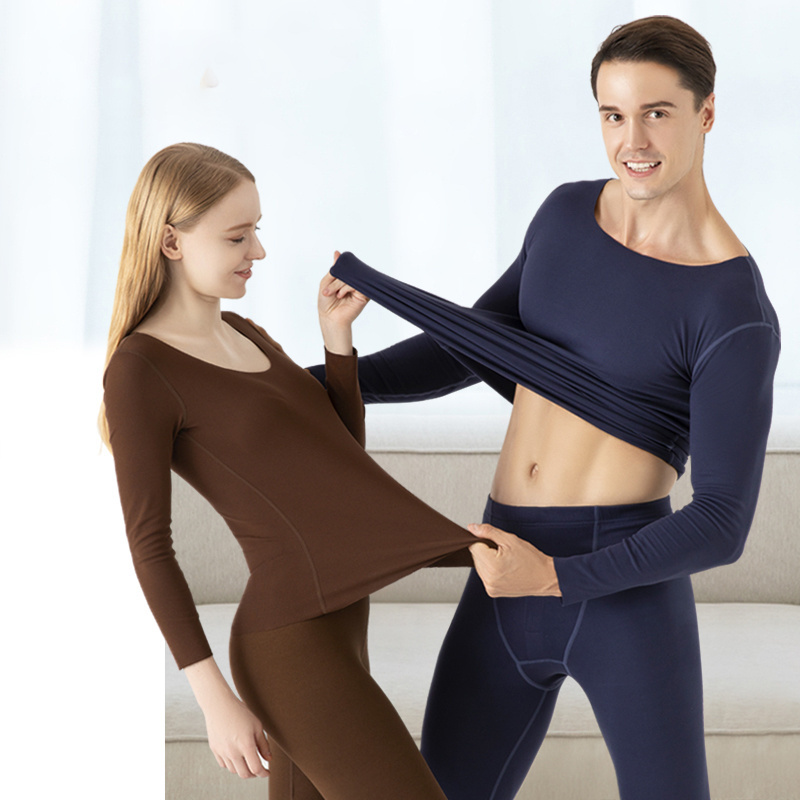 2 Piece/set Clothing Men Woman Winter Thermal Suit Warm Thermal Underwear 37-degree Thermostat Thin Long Johns for Male Female