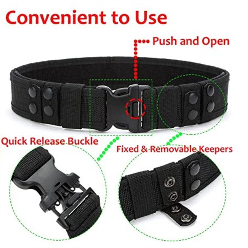 Duty Belt, Utility Stiffened Web Belt, Tactical Belts for Law Enforcement