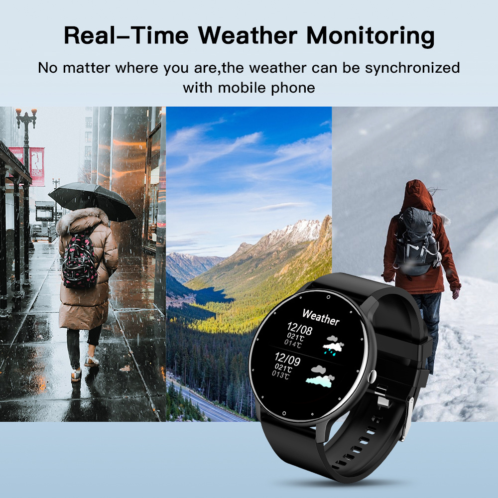 Smart Watch Men ZL02 Full Touch Women Smartwatch Sports Pedometer Real-time Weather IP67 Bluetooth For IOS Android