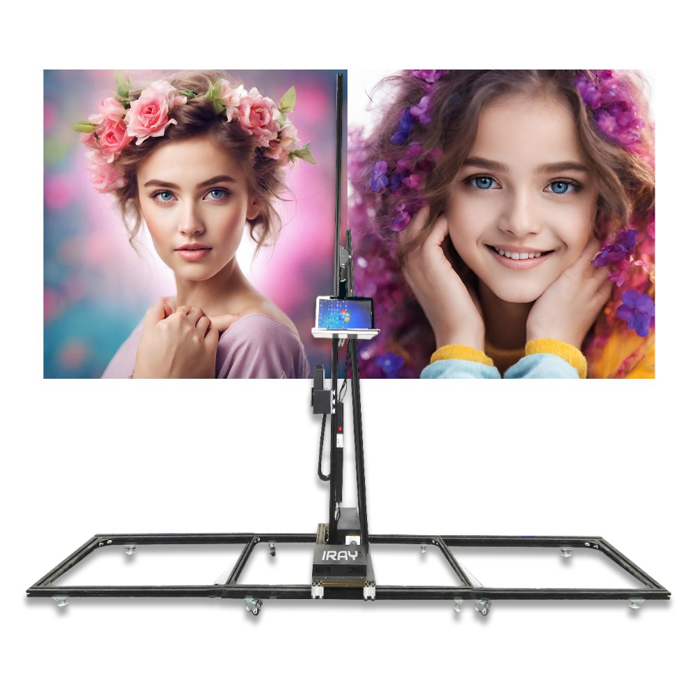 Small vertical UV CMYKW double head wall printer 3d wall painting machine printing machine with ups battery