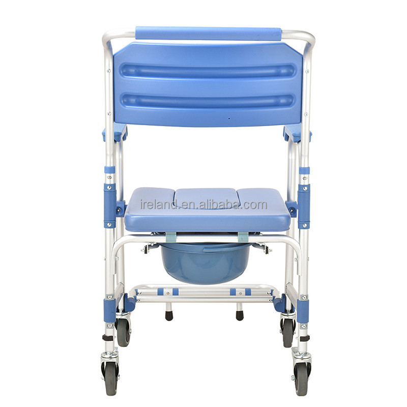 Wholesale Chinese Supplier Wheelchair Commode Shower Chair Bedside Commode Chair Portable Toilet Seat For Sale