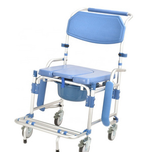 Wholesale Chinese Supplier Wheelchair Commode Shower Chair Bedside Commode Chair Portable Toilet Seat For Sale