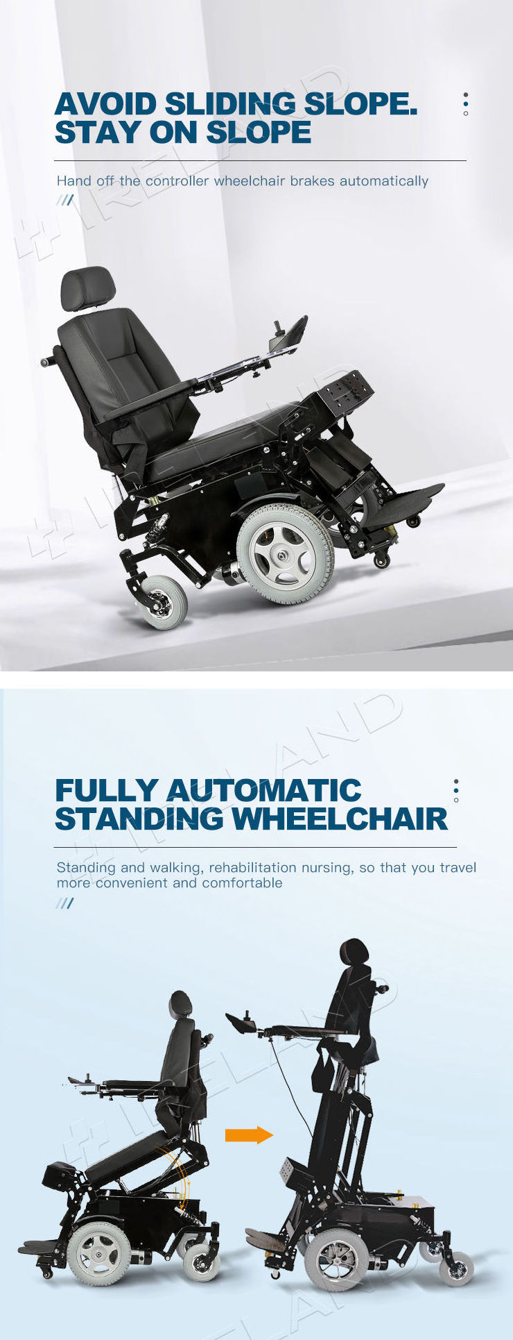 High Quality Electric Standing Wheelchair Folding Economic Power Standing Up Wheelchair