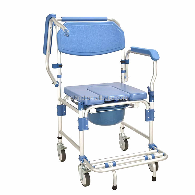 Wholesale Chinese Supplier Wheelchair Commode Shower Chair Bedside Commode Chair Portable Toilet Seat For Sale