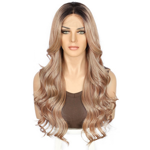 2023 BeautyTown Factory Wholesale Direct Futura Lace Front Wig 13X3 Heat Resistant Fiber Transparent Lace Wig for Women Daily