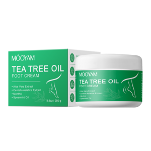 Tea Tree Oil Foot Cream Moisturizing Gently Exfoliating Softens Heel Skin Increasing Skin's Elasticity 250g MOOYAM Foot Cream