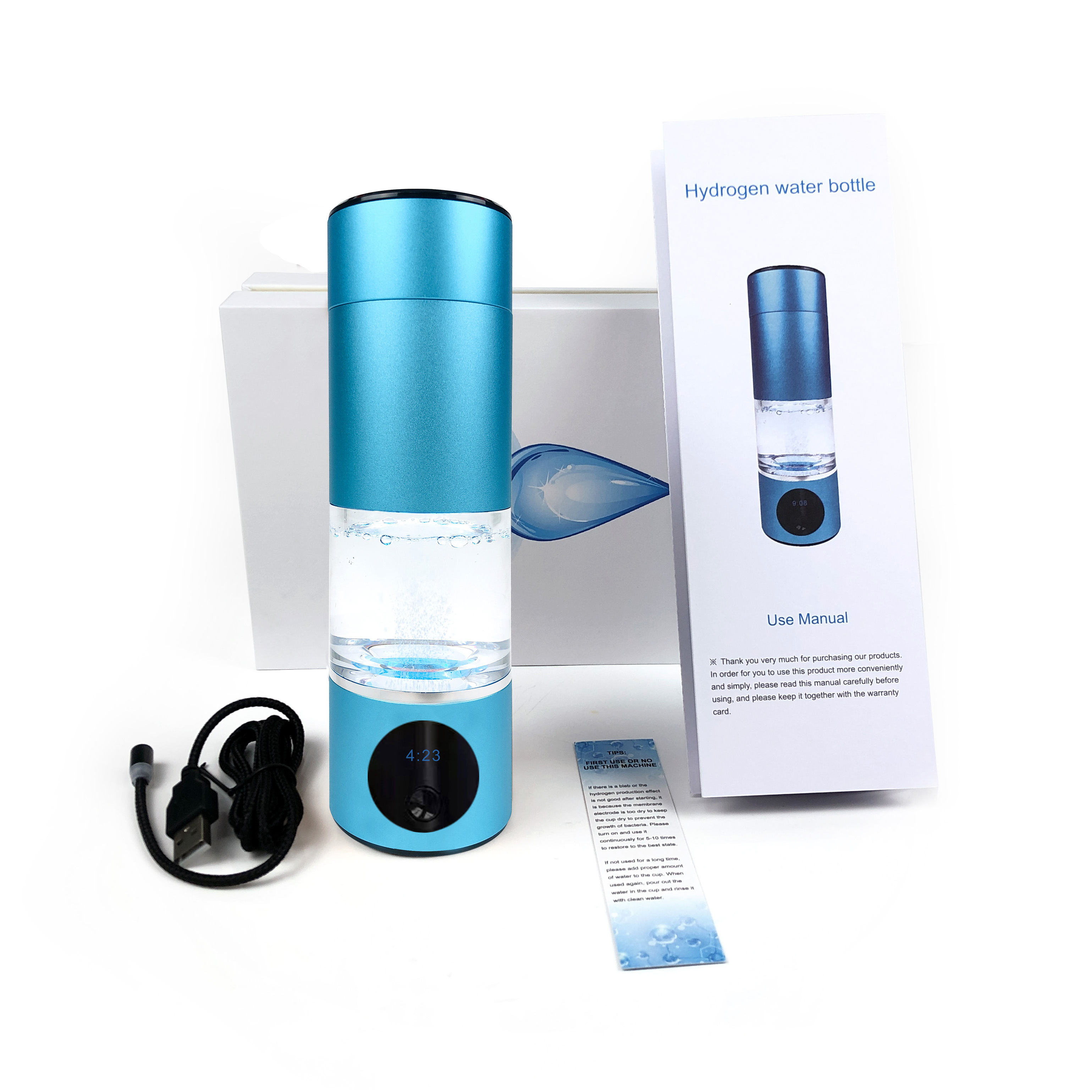 High Content 5000ppb SPE PEM Water Electrolyzer Ionizer Purifier Hydrogen Rich Water Making Bottle