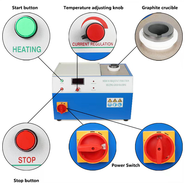 induction furnace for melting gold for sale and 1kg induction gold melting furnace Induction heating