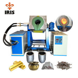 30kg 50kg 100kg Gold Silver Electric Induction Metal Smelting Furnace Machine Small Steel Iron Copper Melting Furnace