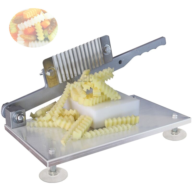 Potato French Fry Cutter Stainless Steel Serrated Blade Slicing vegetable Fruits slicer Wave Knife Chopper Kitchen Accessories