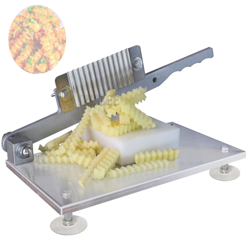 Potato French Fry Cutter Stainless Steel Serrated Blade Slicing vegetable Fruits slicer Wave Knife Chopper Kitchen Accessories