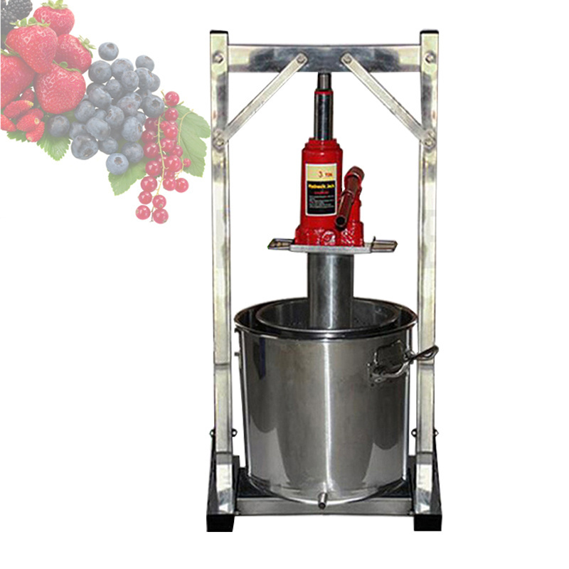 12L Capacity Commercial Fruit Juice Cold Press Juicing Machine 304 Stainless Steel 2T Jack Manual Grape Pulp Juicer Machine