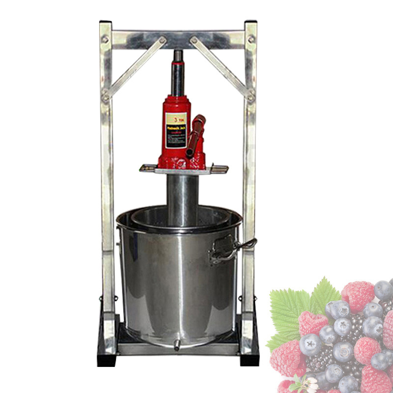 12L Capacity Commercial Fruit Juice Cold Press Juicing Machine 304 Stainless Steel 2T Jack Manual Grape Pulp Juicer Machine