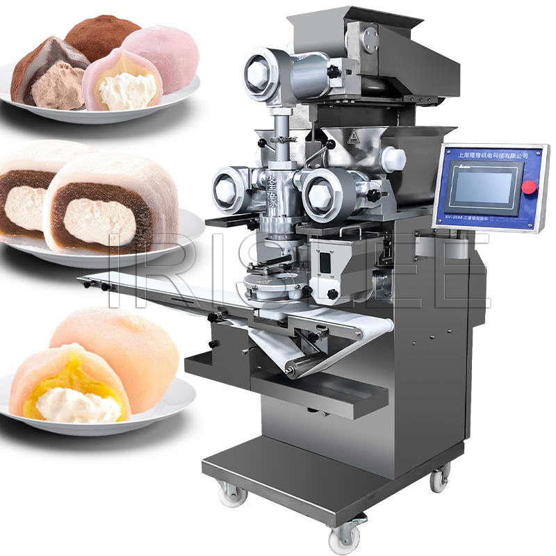 Commercial Automatic Ice Cream Mochi Making Glutinous Rice Ball Encrusting Forming Machine Kubba Machine