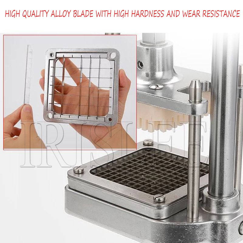 Vertical Manual French Fries Potato Strip Cutting Machine Potato Cucumber Taro Cutters Vegetable Slicer With 3 Blades