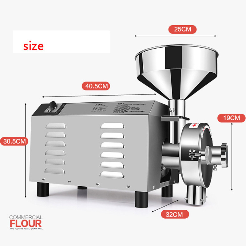 Hot sale stainless steel grinder/flour mill/grain mill machine