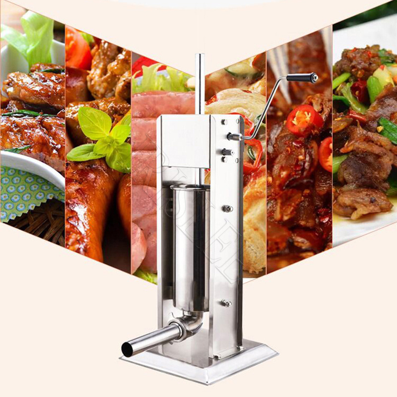 Steel Stainless Sausage Meat Fill Machine Manual Sausage Maker Syringe  Sausage Stuffer