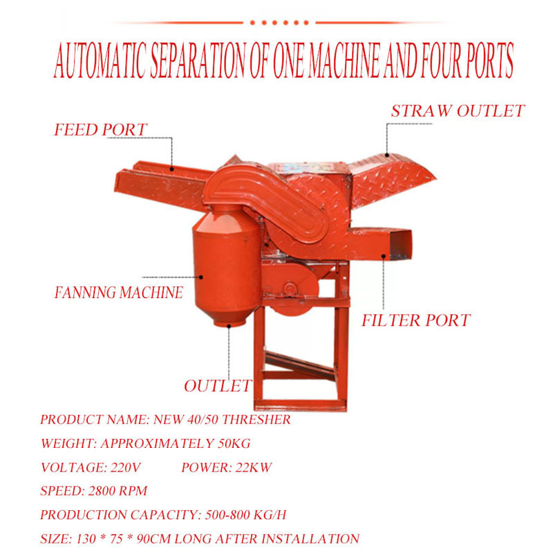 2024 Automatic Agricultural machinery High Quality Grain Threshing Machine And Rice Cereal Wheat Thresher Machine