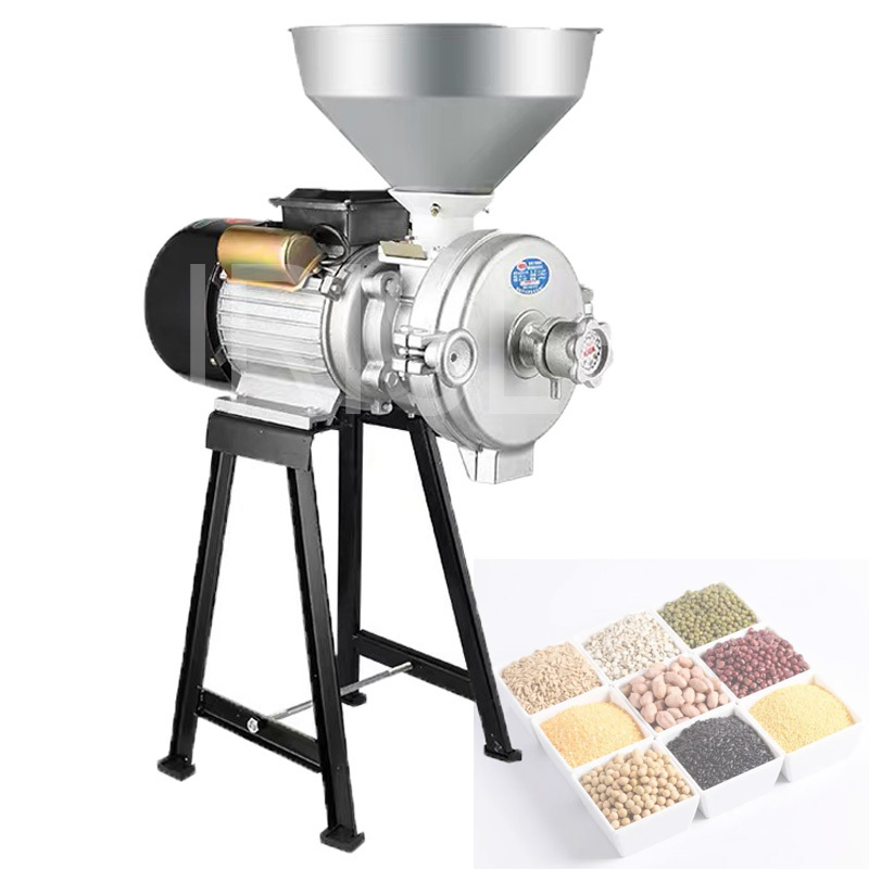 Electric Feed Mill Wet And Dry Cereals Grinder Corn Grain Rice Coffee Wheat Flour Mill Grinding Machine