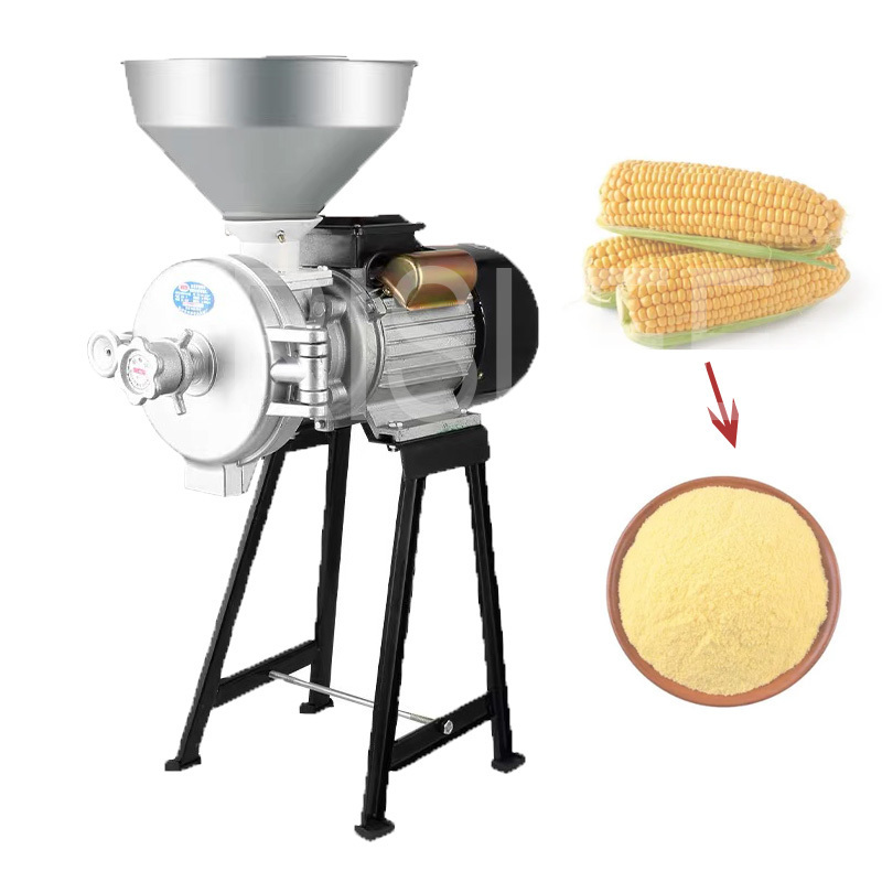 Electric Feed Mill Wet And Dry Cereals Grinder Corn Grain Rice Coffee Wheat Flour Mill Grinding Machine