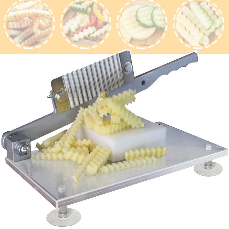 Wave Onion Potato Slices Wrinkled French Fries Salad Corrugated Cutting Chopped Potato Slices Knife