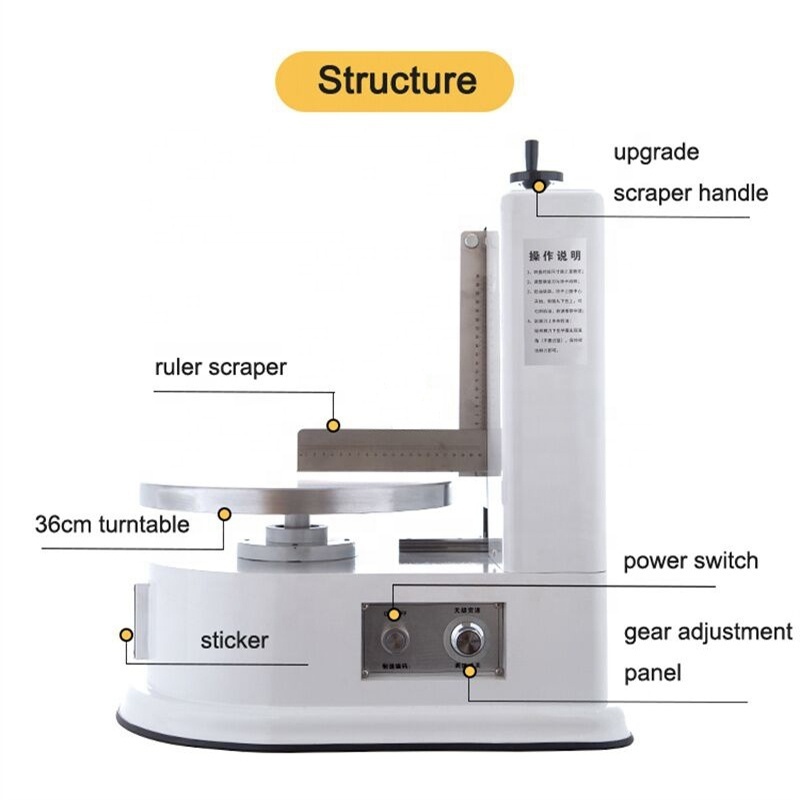 Semi Automatic Birthday Cake Cream Spreading Machine Cakes Plastering Cream Coating Filling Maker