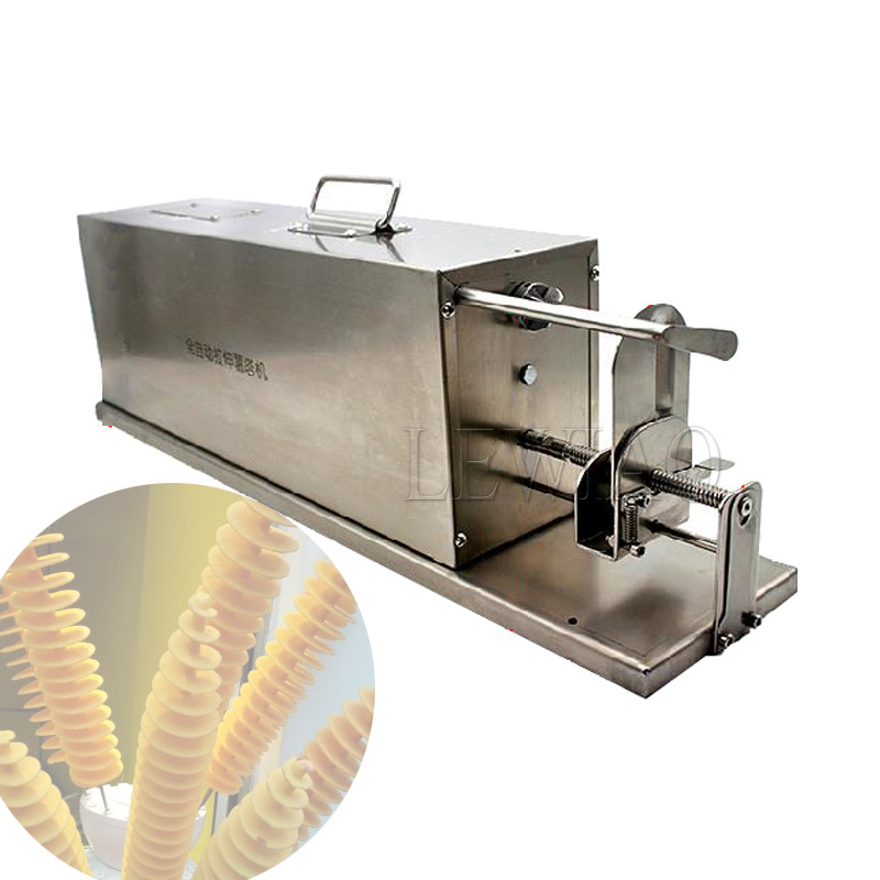 Electric Spiral Potato Slicer Automatic Stretching Of Potato Chips Efficient Potato Tower Machine