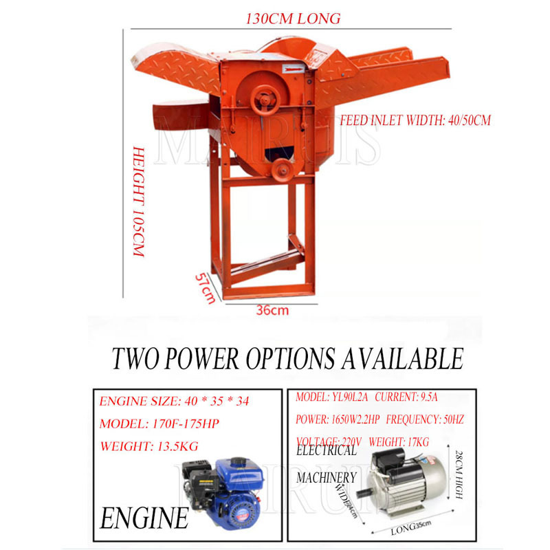 2024 Automatic Agricultural machinery High Quality Grain Threshing Machine And Rice Cereal Wheat Thresher Machine