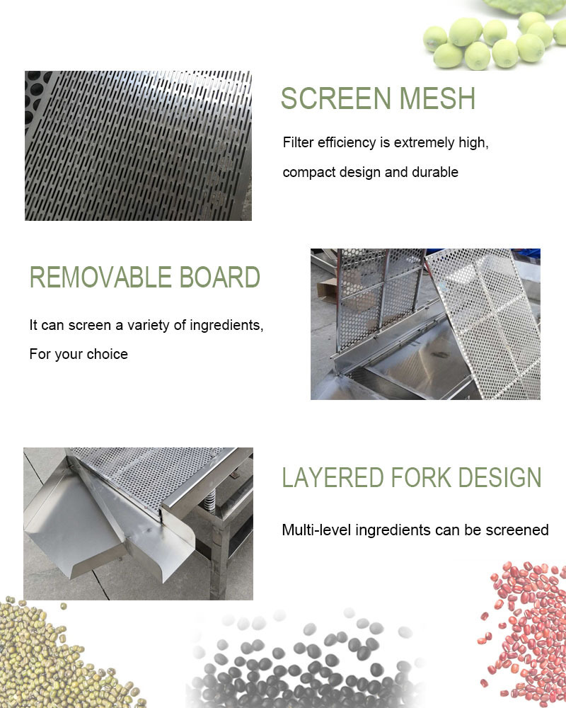 Stainless Steel Linear Grains Vibrating Screen Small Sieve Shaker Electric Industrial Vibrating Screening Machine