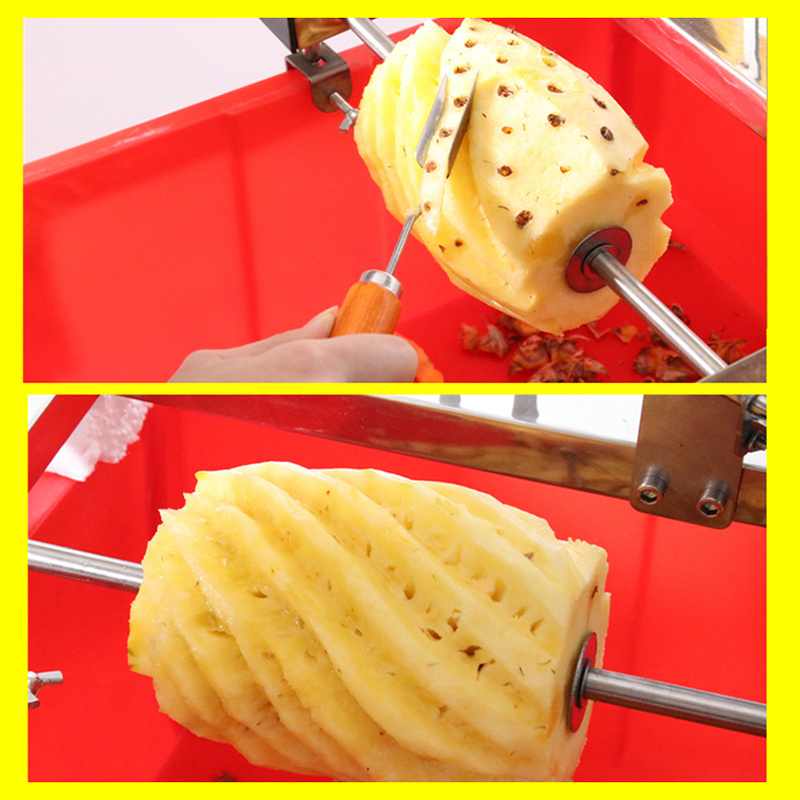 Manual 304 Stainless Steel Pineapple Peeler And Corer Machine Ananas Fruit Peeling Machine Hand Pineapple Skin Remover Machine