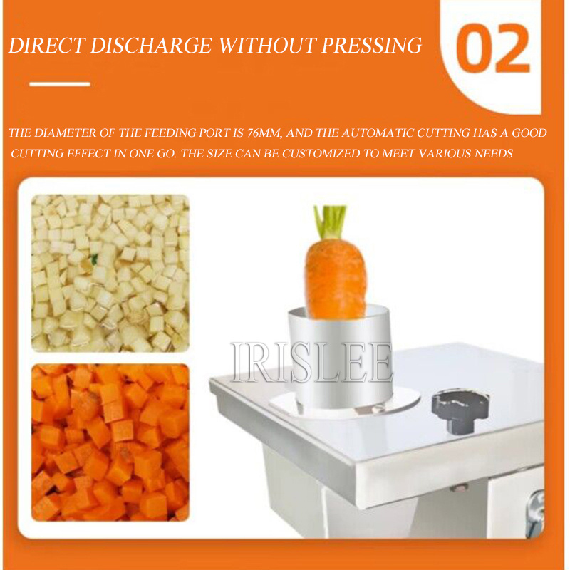 Commercial Dicing Machine Automatic Vegetable Fruit Cutter Potato Carrot Onion Granular Cube Cutting