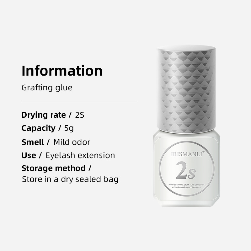 IRISMANLI 2s Best Quality Private Label Eyelash Extensions Glue 5 ml eyelash glue fast dry waterproof Eye Lash glue