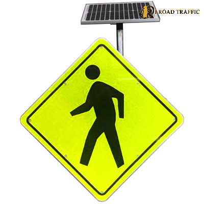 Hot selling Economy Solar Powered Flashing LED PEDESTRIAN CROSSING Sign customized