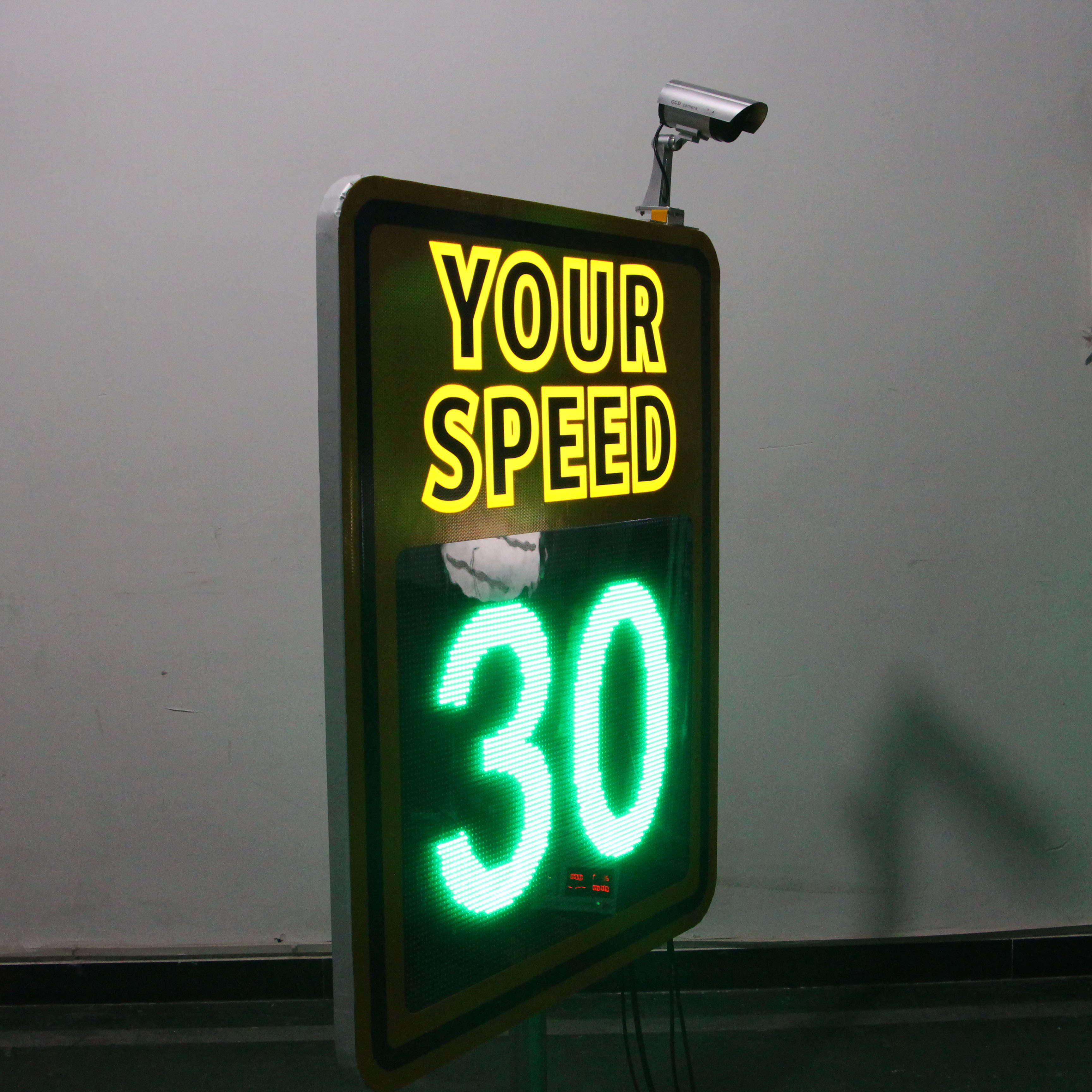 Led Solar Speed Limit Radar Sign LED Portable Traffic Driver Feedback Signs Display