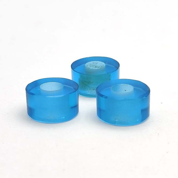 Blue Quartz 14.5x8mm Heishi Big Hole Beads 5mm Drill Gemstone Wholesale price hydro Gemstone large Hole flat Beads